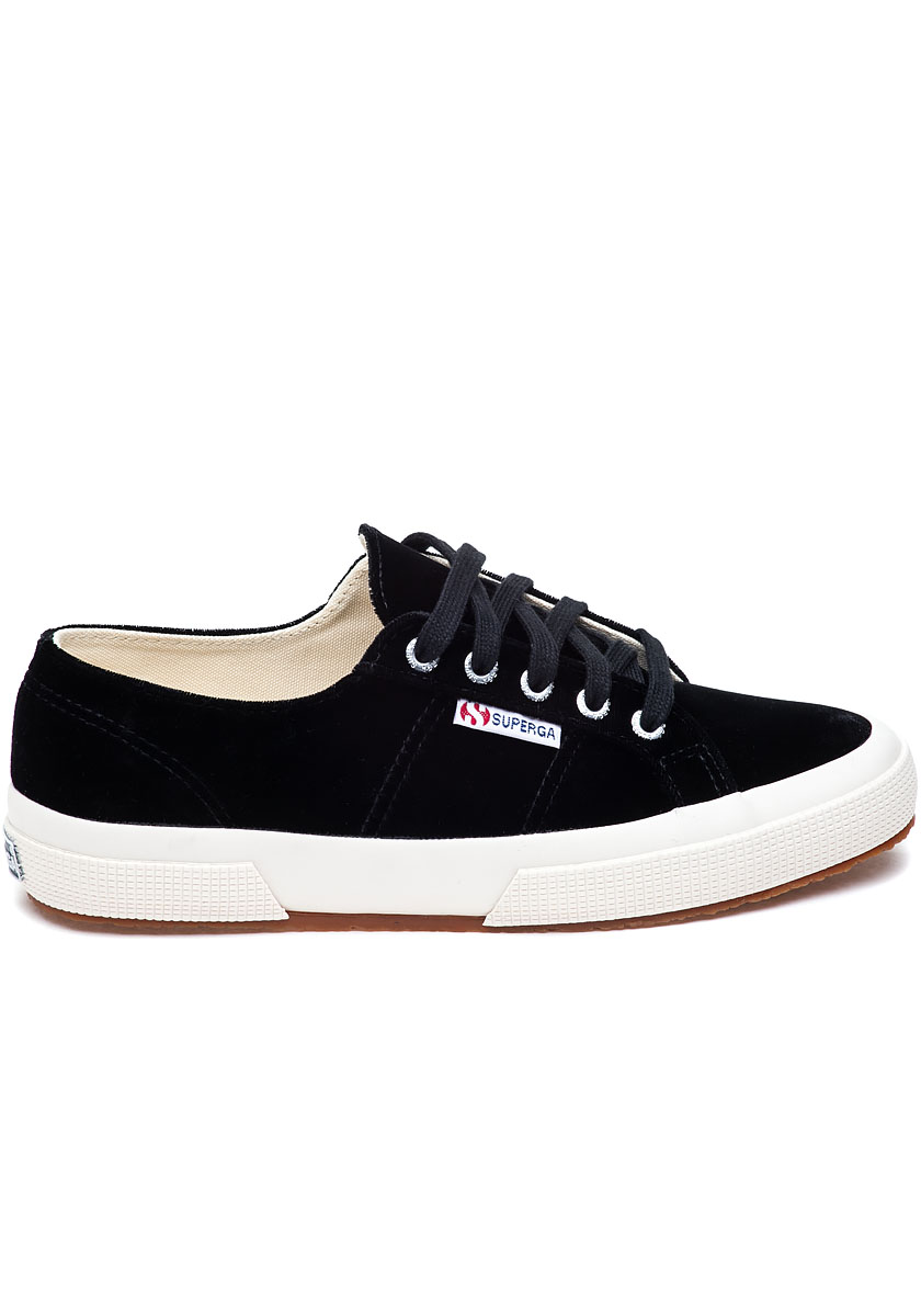 superga black velvet sneakers