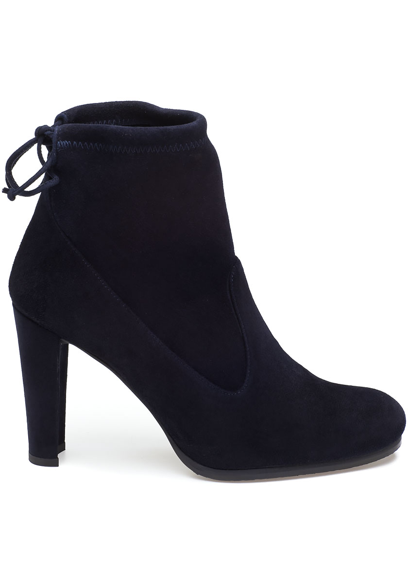 navy suede bootie