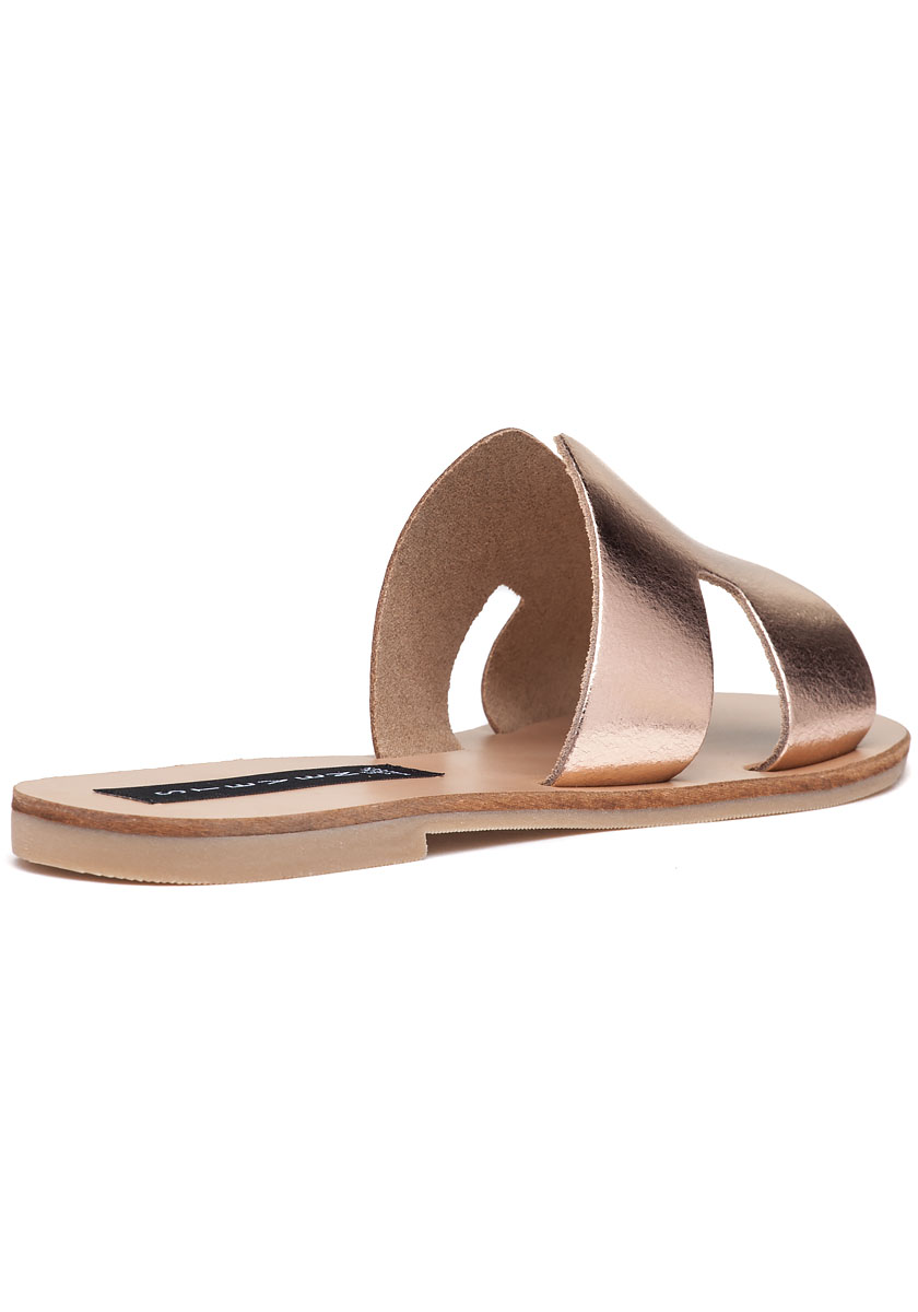 steve madden greece sandals rose gold