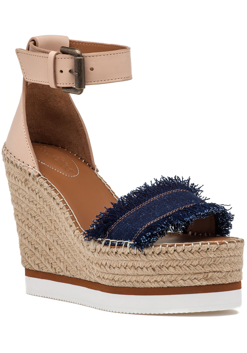 see by chloe black wedges