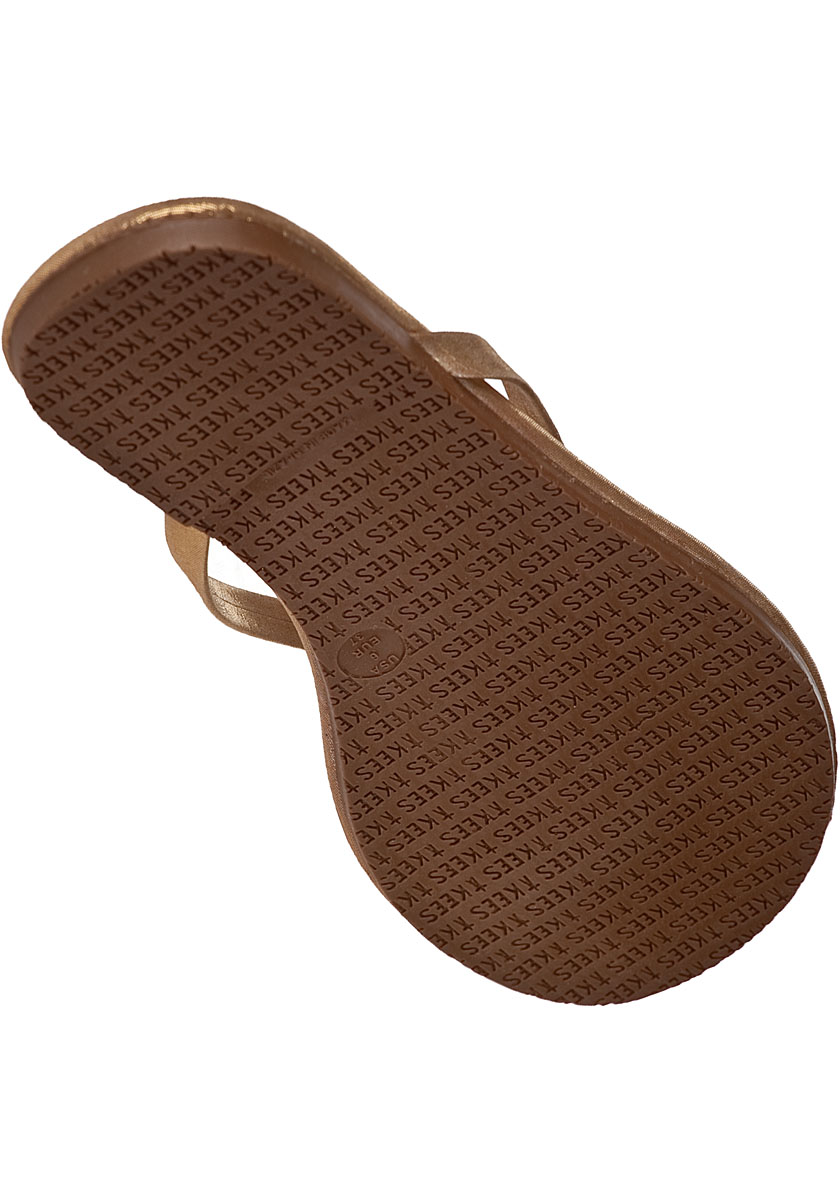 Tkees Glitters Flip Flop Sandbeam Gold Leather