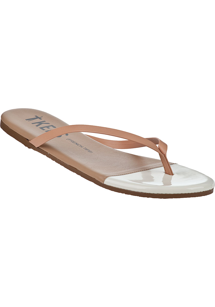 Tkees French Tips Flip Flop Ivory Sand Leather