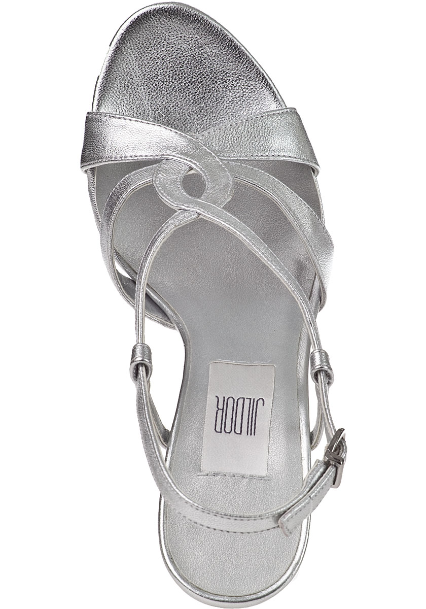 Jildor Quartilla Evening Sandal Silver Leather