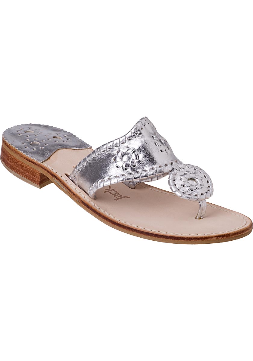 Georgica Jelly Sandal in Silver and Gold by Jack Rogers