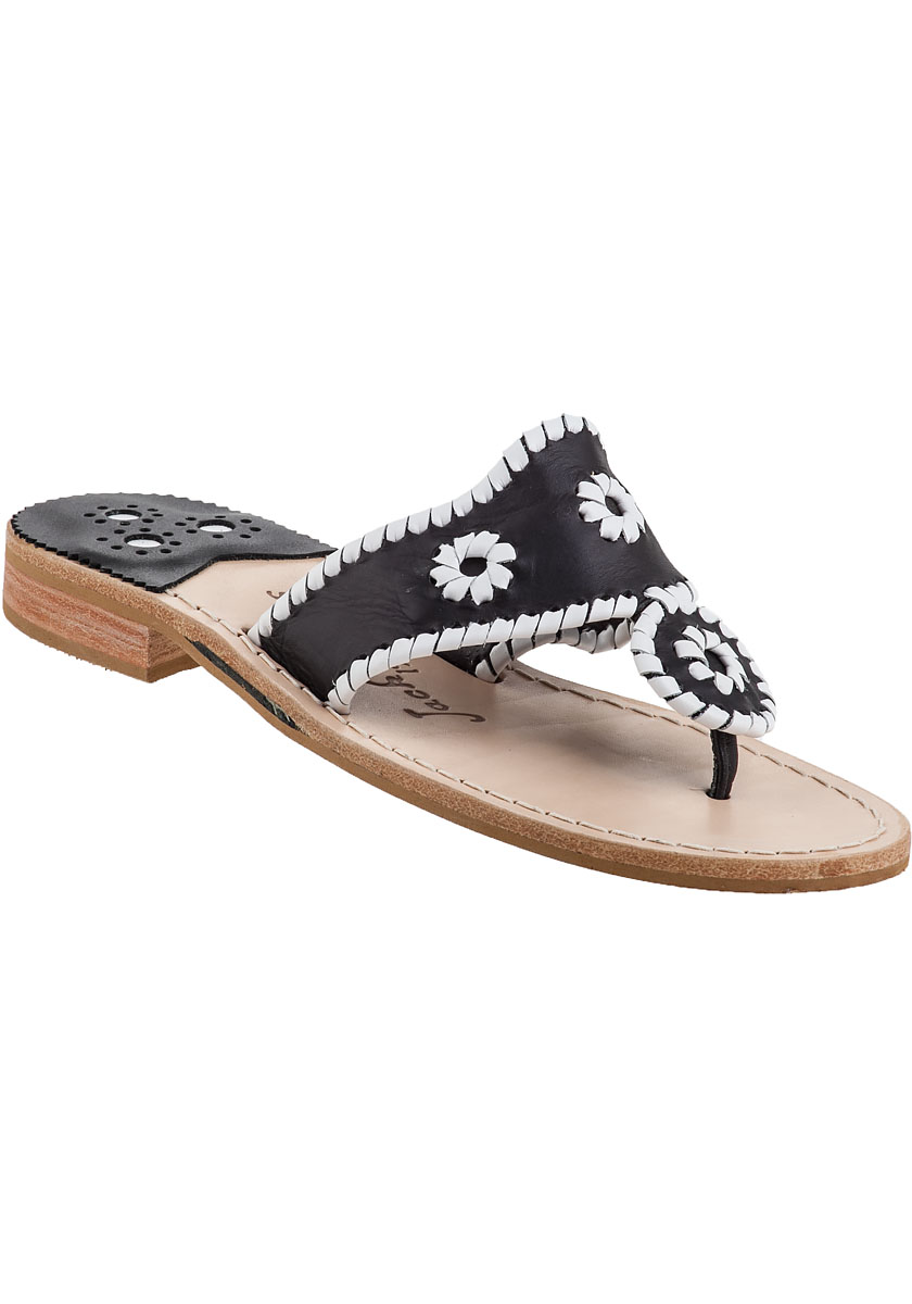 Jack Rogers Roxy Leather Flip-Flop Sandals | Dillard's