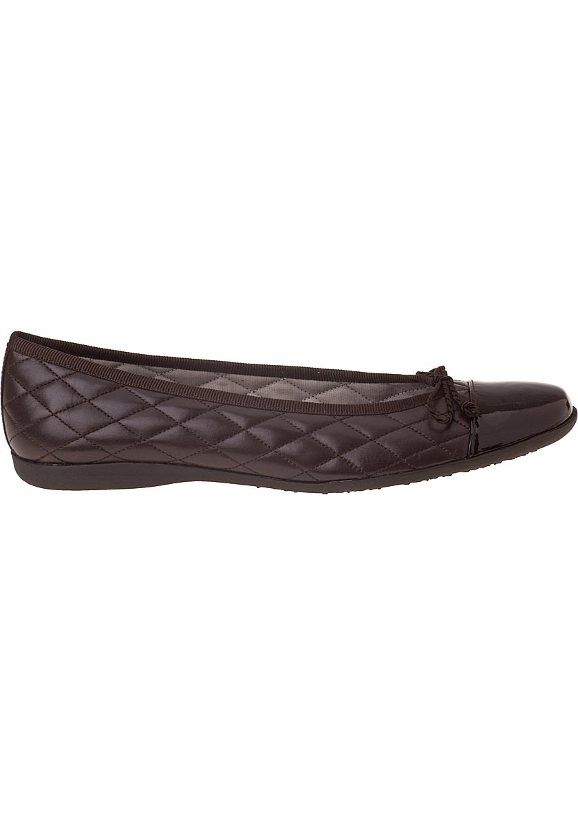 French Sole Passport Ballet Flat Brown Leather