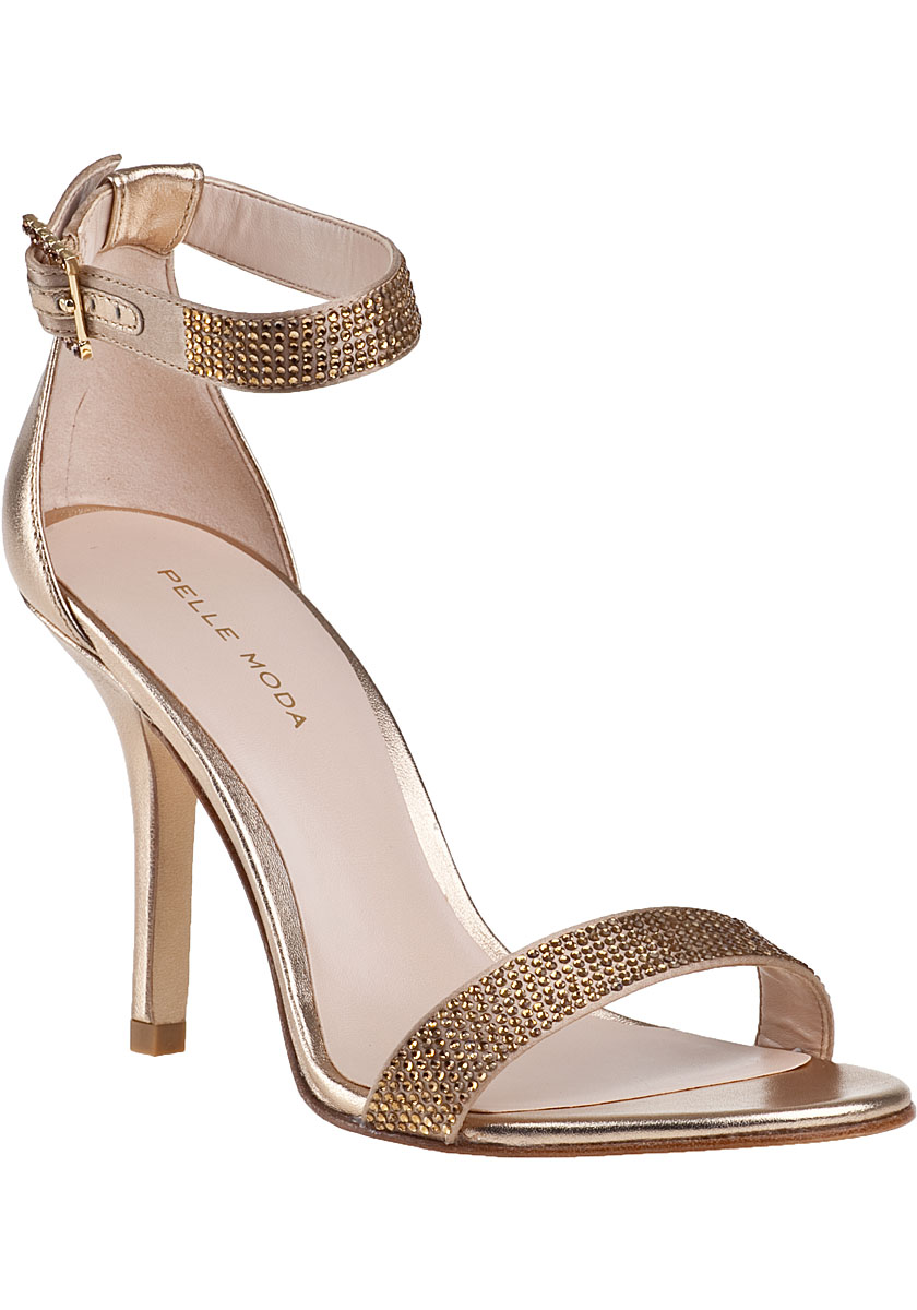 Pelle Moda Kacey Evening Sandal Gold Leather