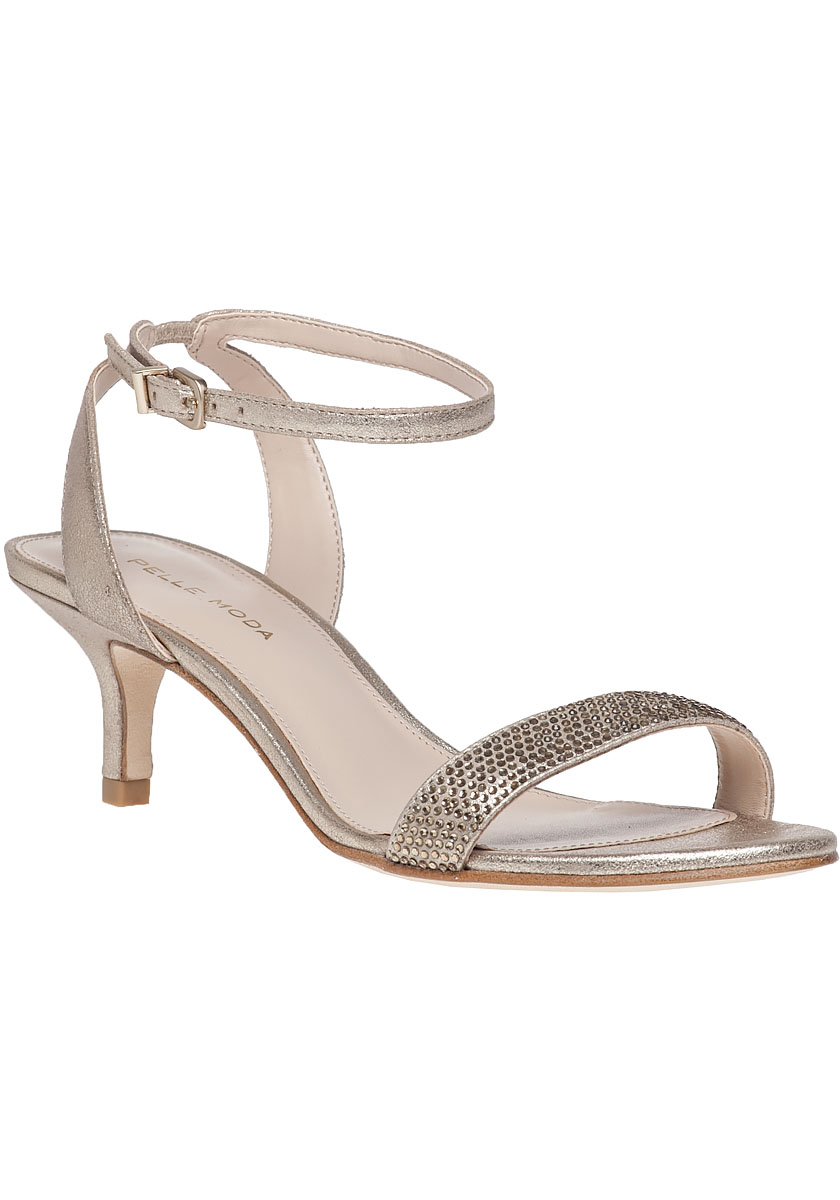 Womens Ganice Silver Mesh Block Low-heel Hook & Loop Dressy Sandal | Nina  Shoes