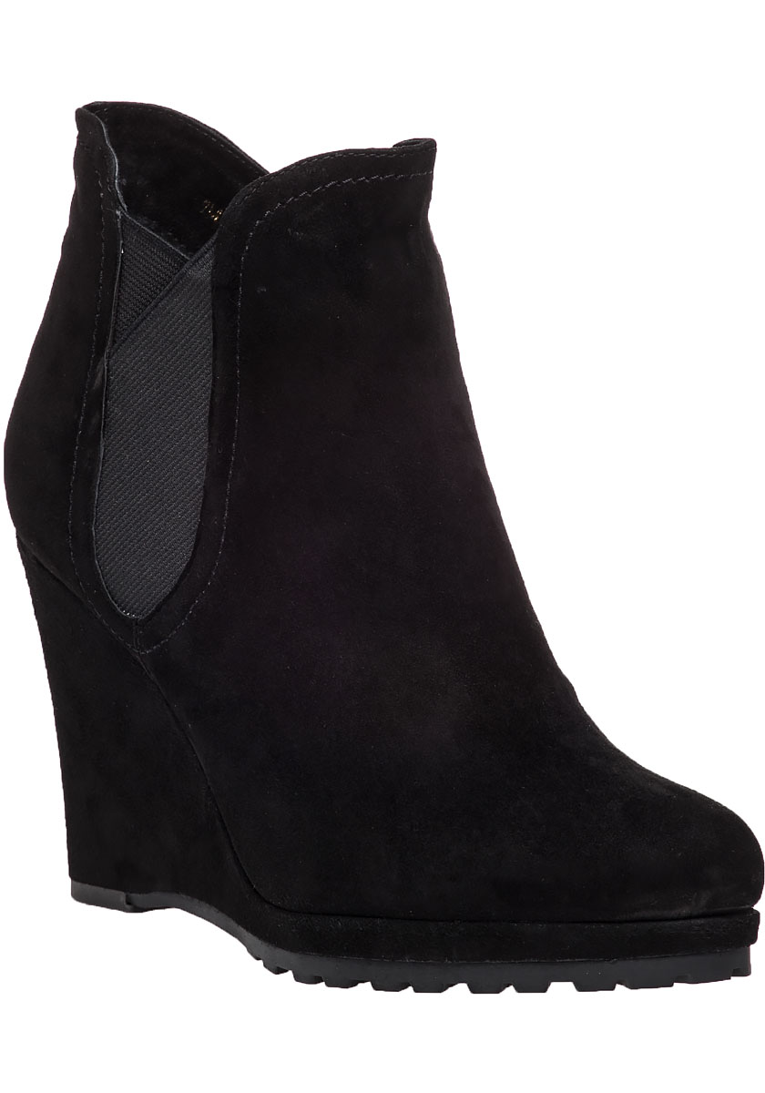 grey wedge bootie