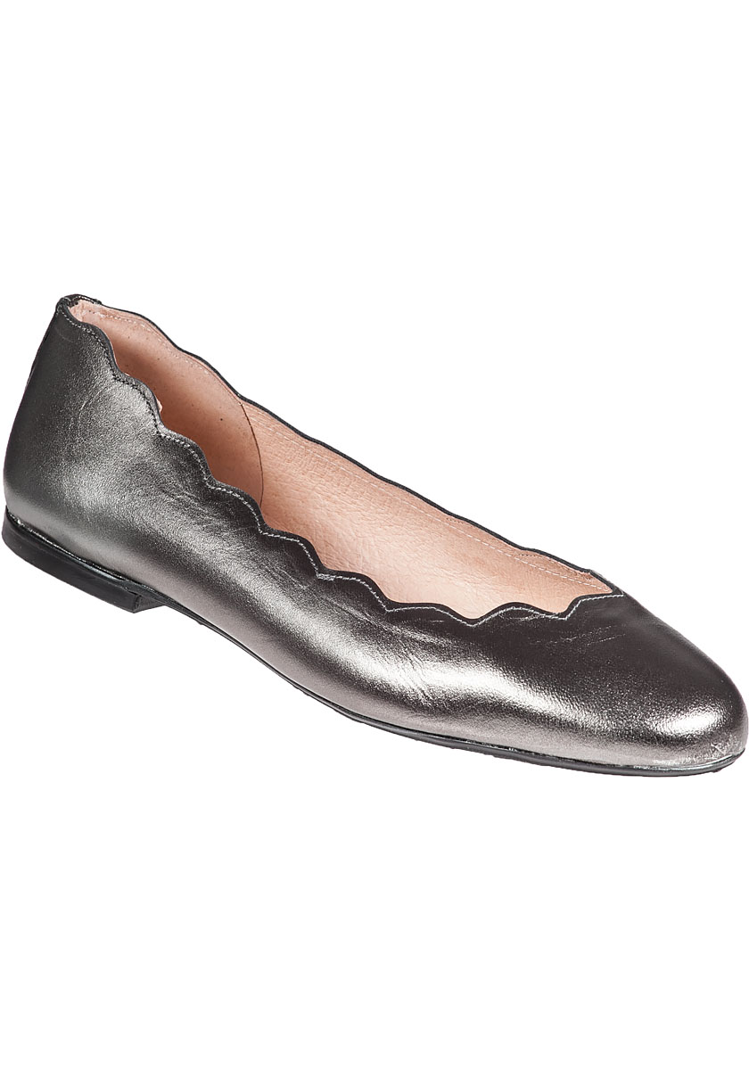 pewter flat shoes