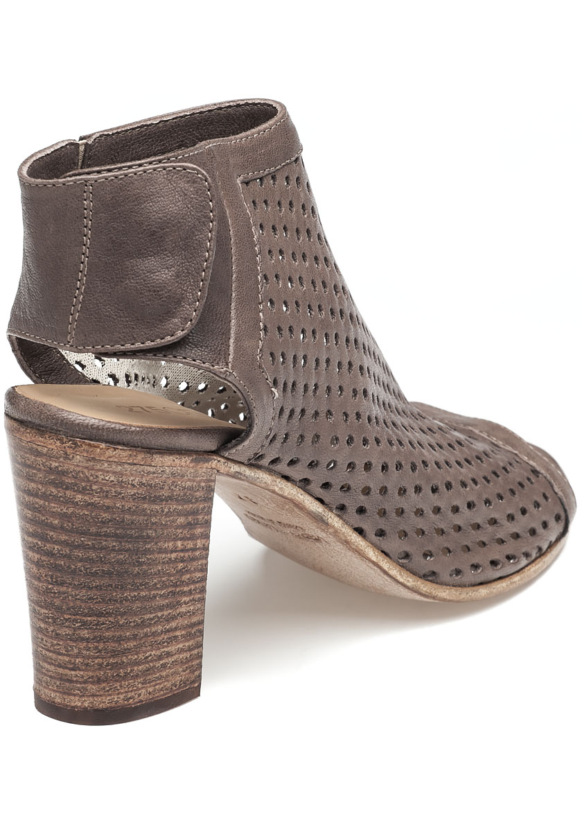 Taupe perforated shop booties