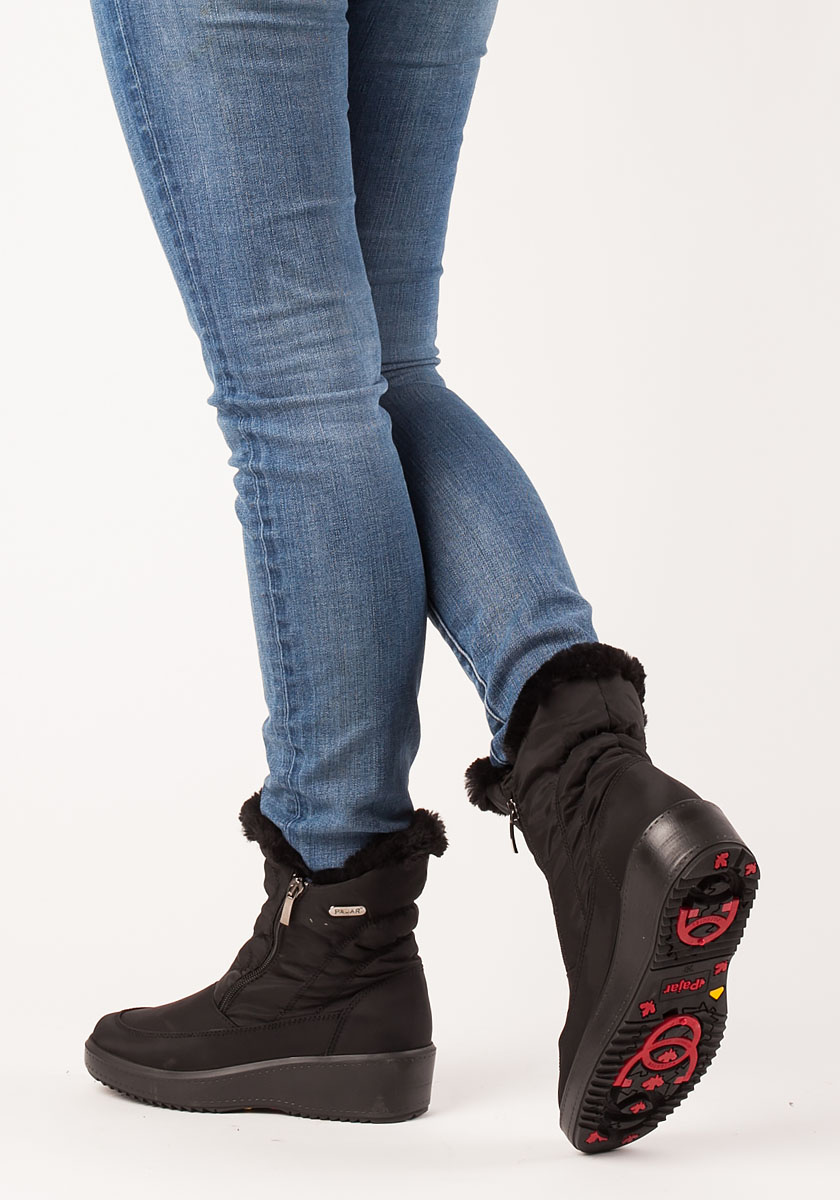 Veronica Snow Boot Black Fabric 