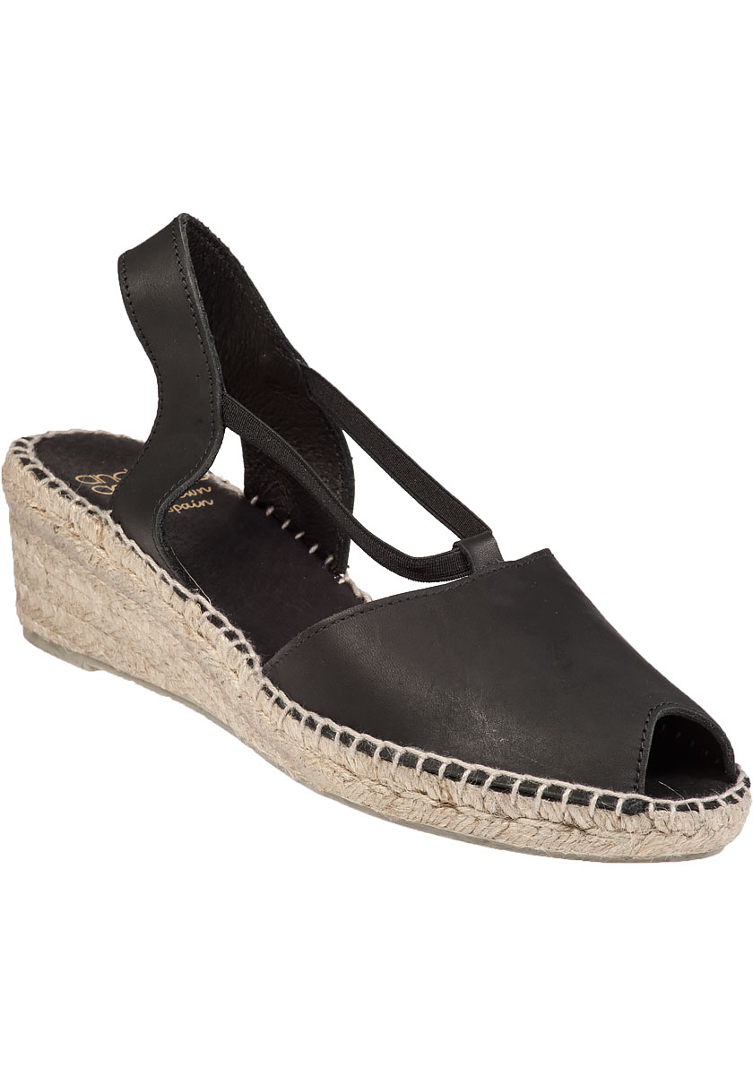 black wedge espadrille shoes