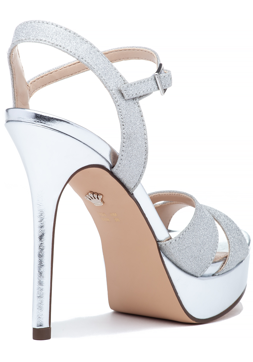 サンダル・ミュール NINALILOU SS25 Sandals (351037 LIVING ARGENTO) Sandal whit heel Argento Ninalilou - Le Follie Shop