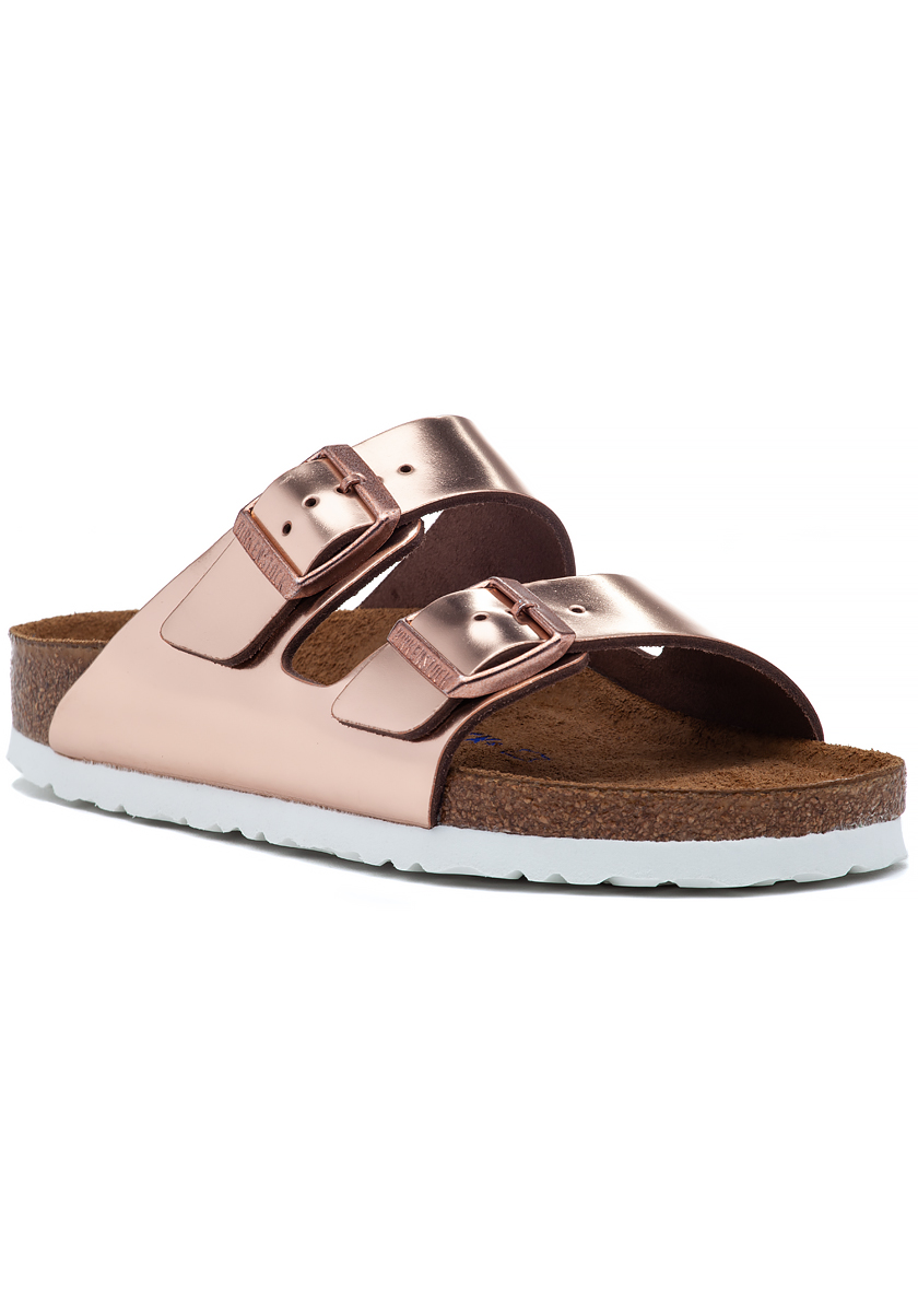 rose gold rubber birkenstocks