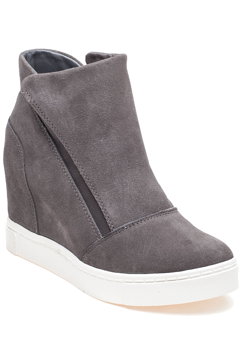 Lazaruss Grey Suede Sneaker Wedge 