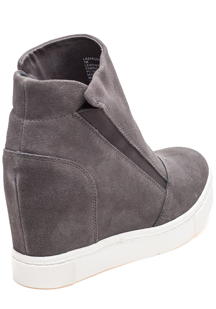 Lazaruss Grey Suede Sneaker Wedge 