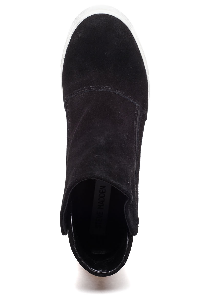 Lazaruss Black Suede Sneaker Wedge 