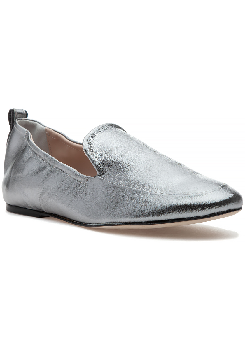 pewter leather shoes