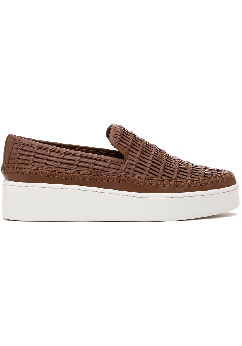 vince stafford woven leather sneakers