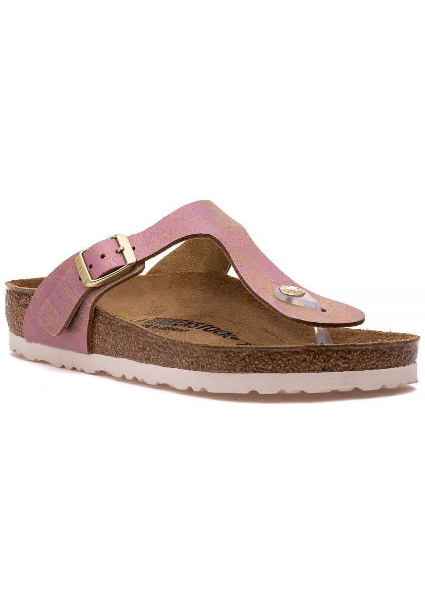 birkenstock gizeh washed metallic pink