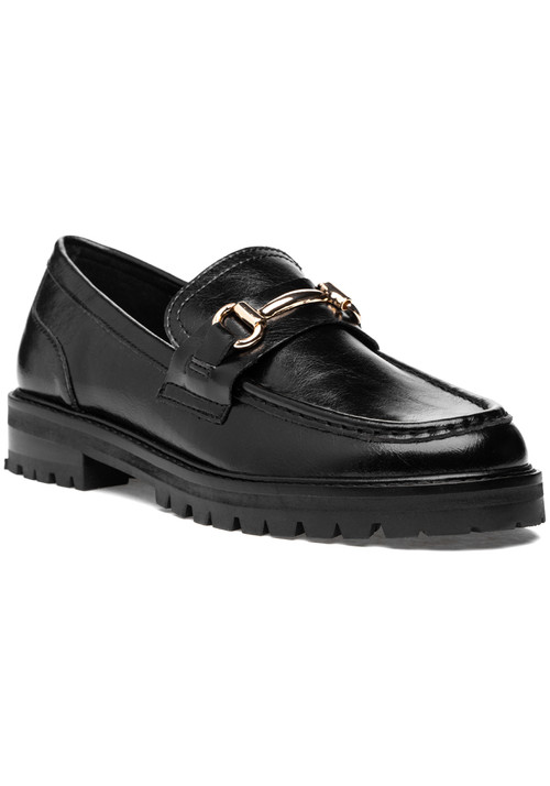 Steve Madden::ローファー:8M[RESALE] STEVE MADDEN Women's Brown Horse-Bit Platform Cinderella
