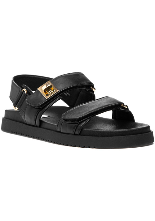 Steve Madden Mona Sandal Black Leather