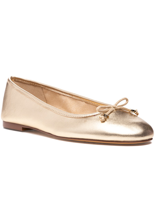 Sam Edelman Felicia Luxe Flat Gold Leaf Leather