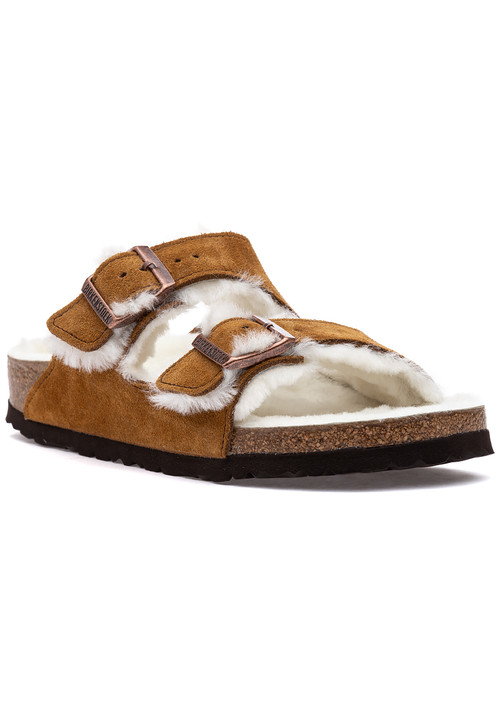 【BIRKENSTOCK】Arizona Shearling サンダル スエード Arizona Shearling Suede Leather Taupe | BIRKENSTOCK