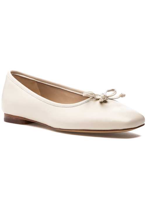 Sam Edelman Meadow Flat Modern Ivory Leather