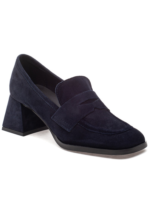 275 Central Lonzo Loafer Pump Navy Suede