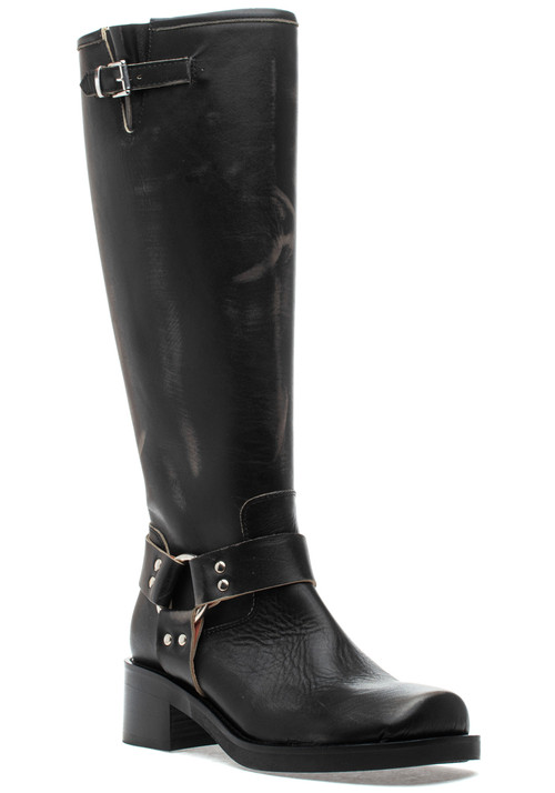 275 Central Lacy Boot Black Leather