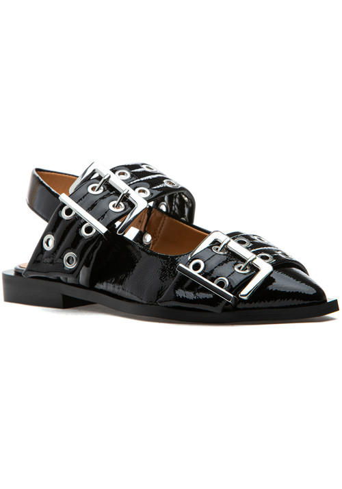 Steve Madden Graya Flat Black Patent