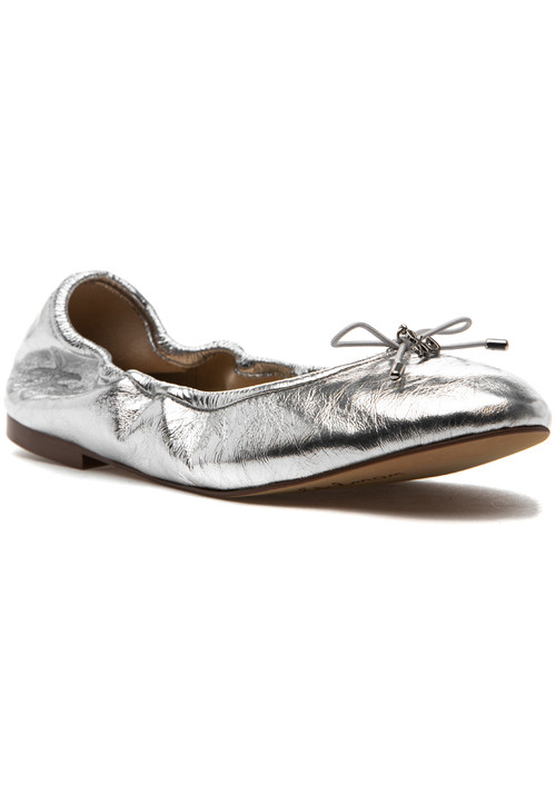 Sam Edelman Felicia Flat Soft Silver Leather
