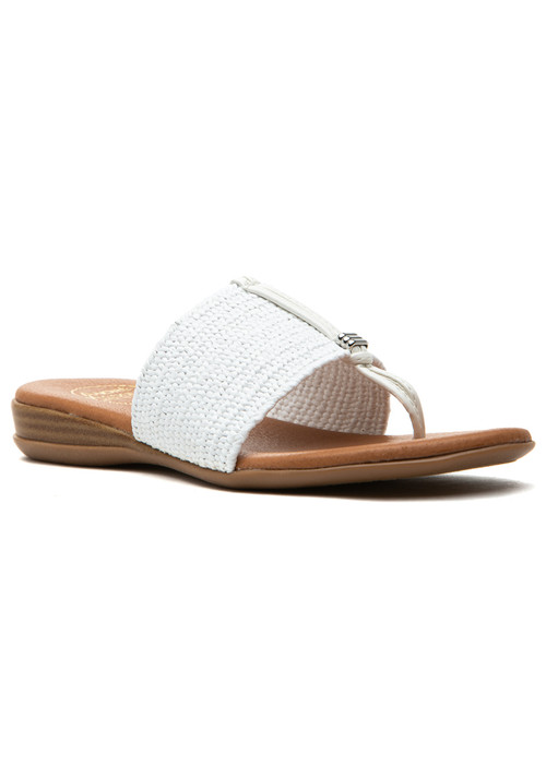 ANDRE ASSOUS Womens Beige Raffia 1-1/2