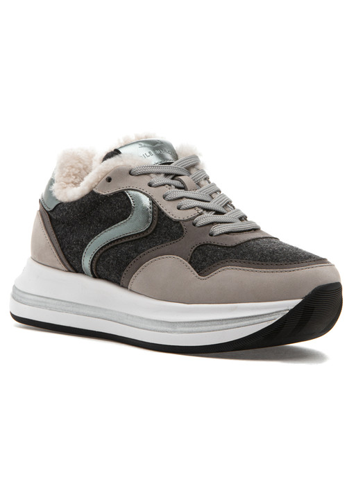 Voile Blanche Melany Fur Sneaker Grey