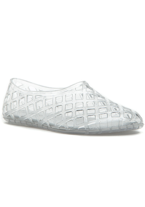 Jeffrey Campbell Jellz Flat Clear Silver