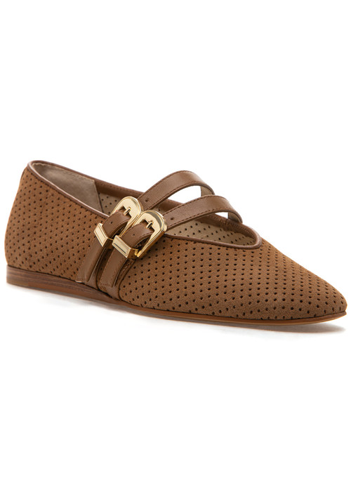 Dolce Vita Baylee Mary Jane Flat Pecan Suede
