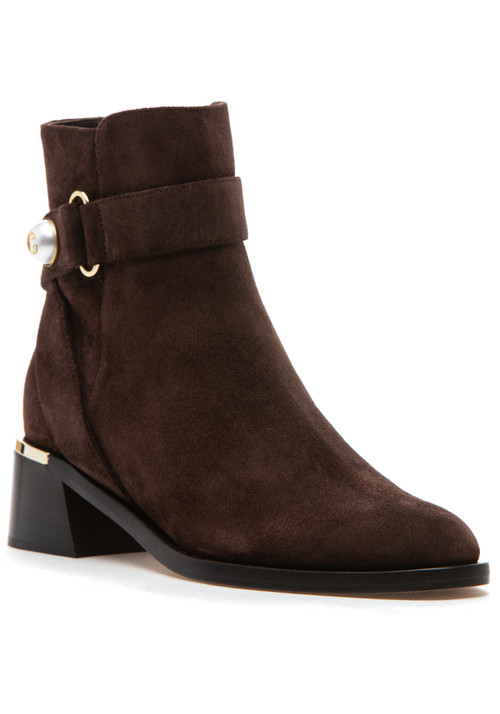 Jimmy Choo Noor 45 Boot Chocolate Velvet Suede