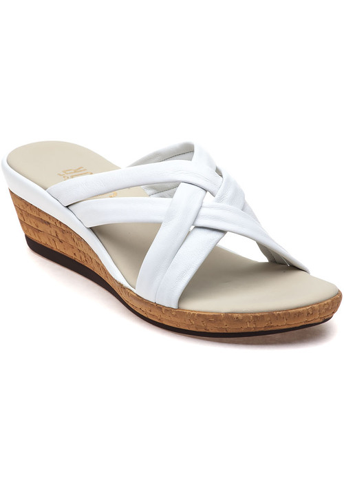 Onex for Jildor Camy White Leather Wedge