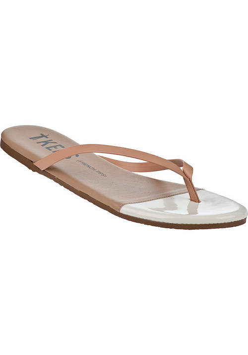Tkees French Tips Flip Flop Ivory Sand Leather