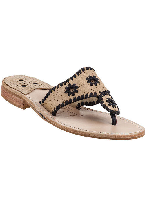 Jack Rogers Marina Thong Sandal Camel Leather