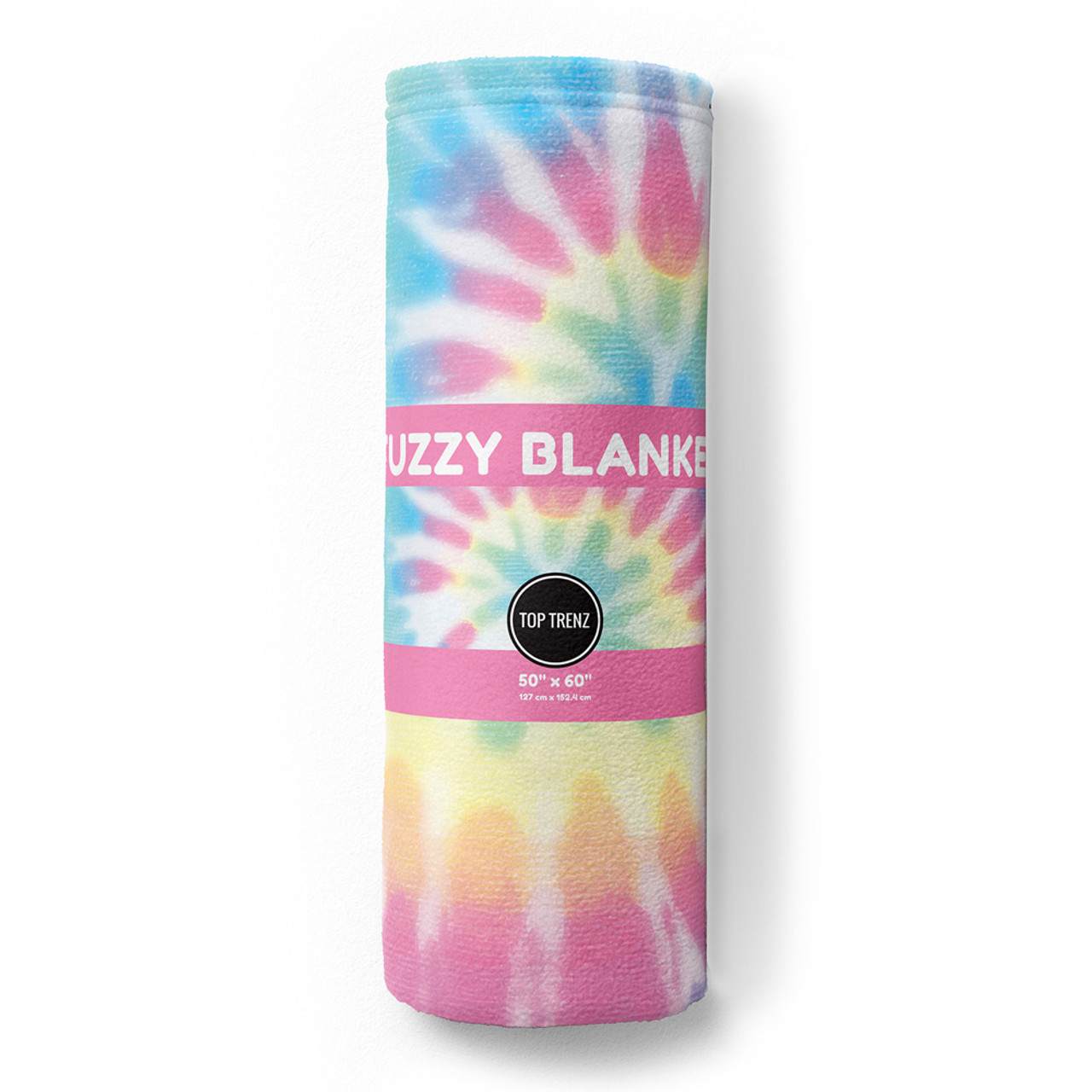 Pastel Delight Tie-Dye  Fuzzy Cozy Throw Blanket