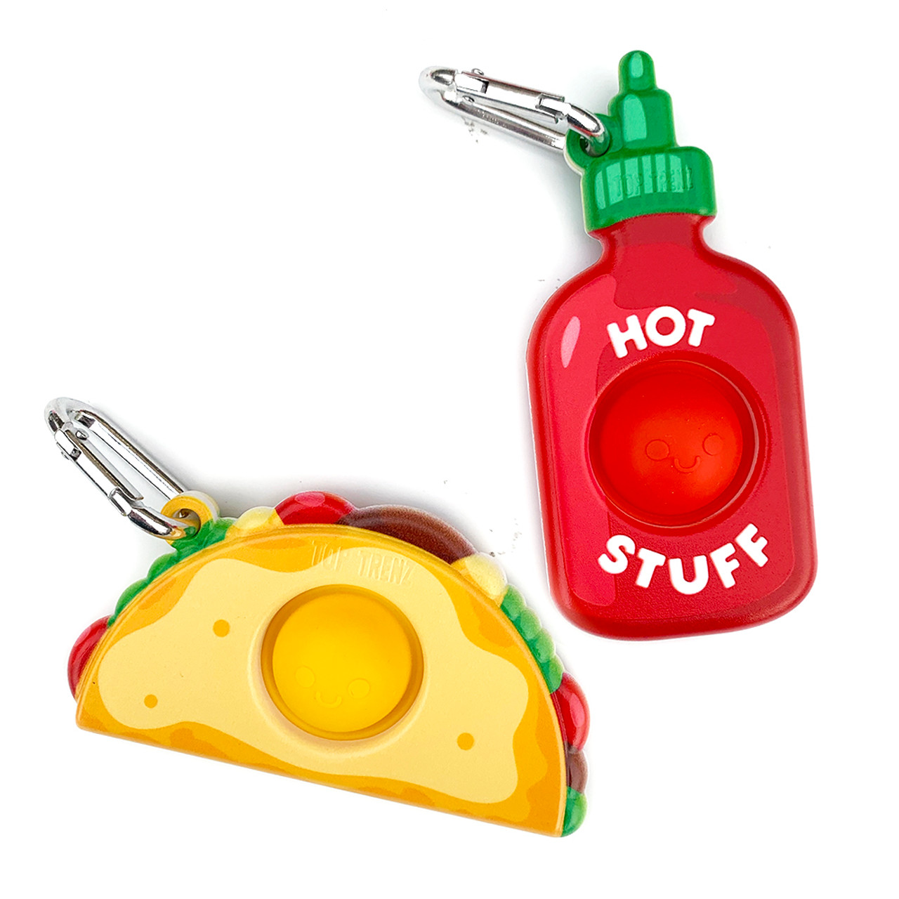 Fast Food Keychains For Kids, Set of 6, Includes Soda, Pizza, Taco