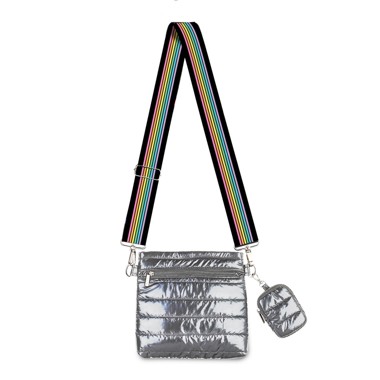 Silver weave cross body purse | River Island