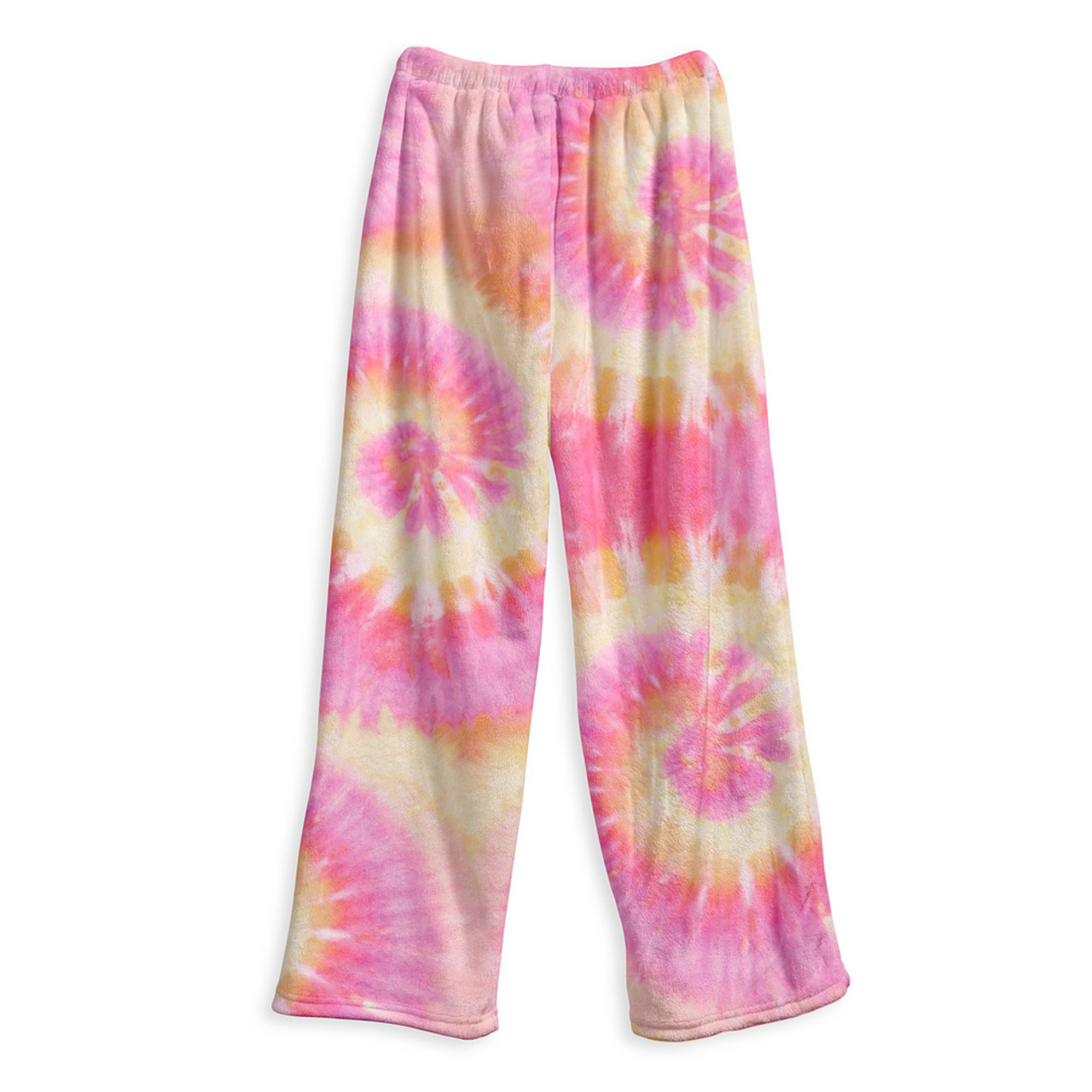 Pink Lemonade Tie Dye Fuzzy Sleepover Pajama Fleece Pants