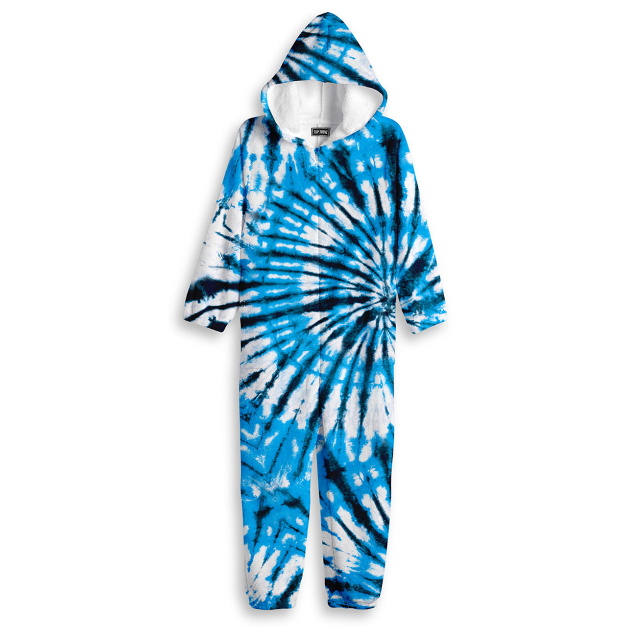 Shark Tie Dye Fuzzy One Piece Pajamawear Jumper