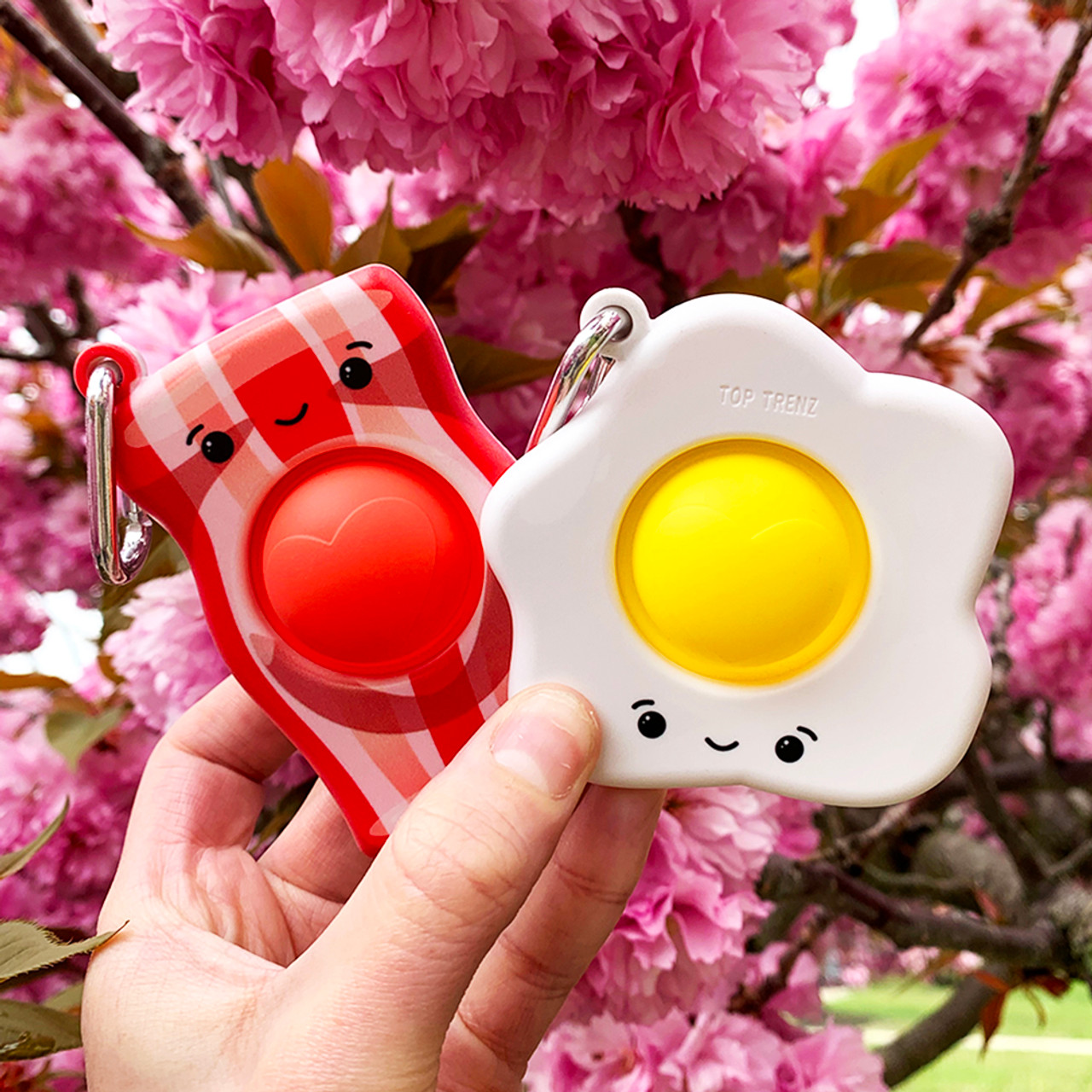 OMG Mega Pop Best Friend Keychains - Egg & Bacon