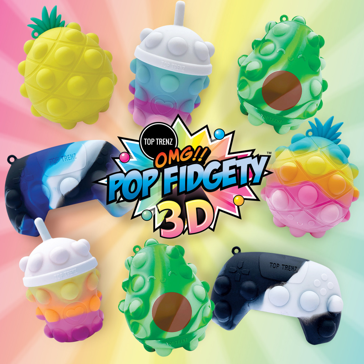 OMG 3D Pop Fidgety Pineapple FIDGET POP Ball