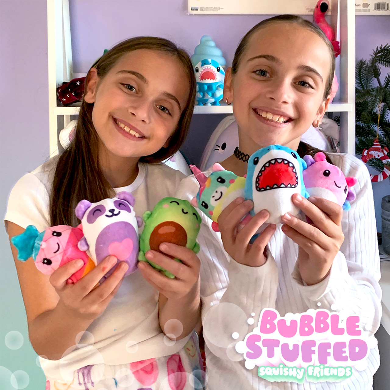 Bubble Stuffed Squishy Friends  Plush Wrapped Fidget DNA Balls